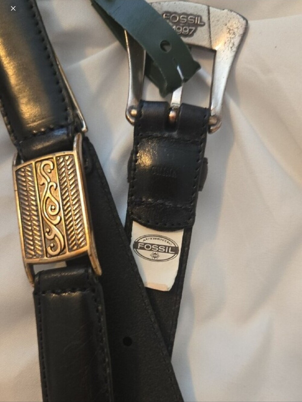 Fossil Leather Belt Vintage 1997 - Picture 10 of 16